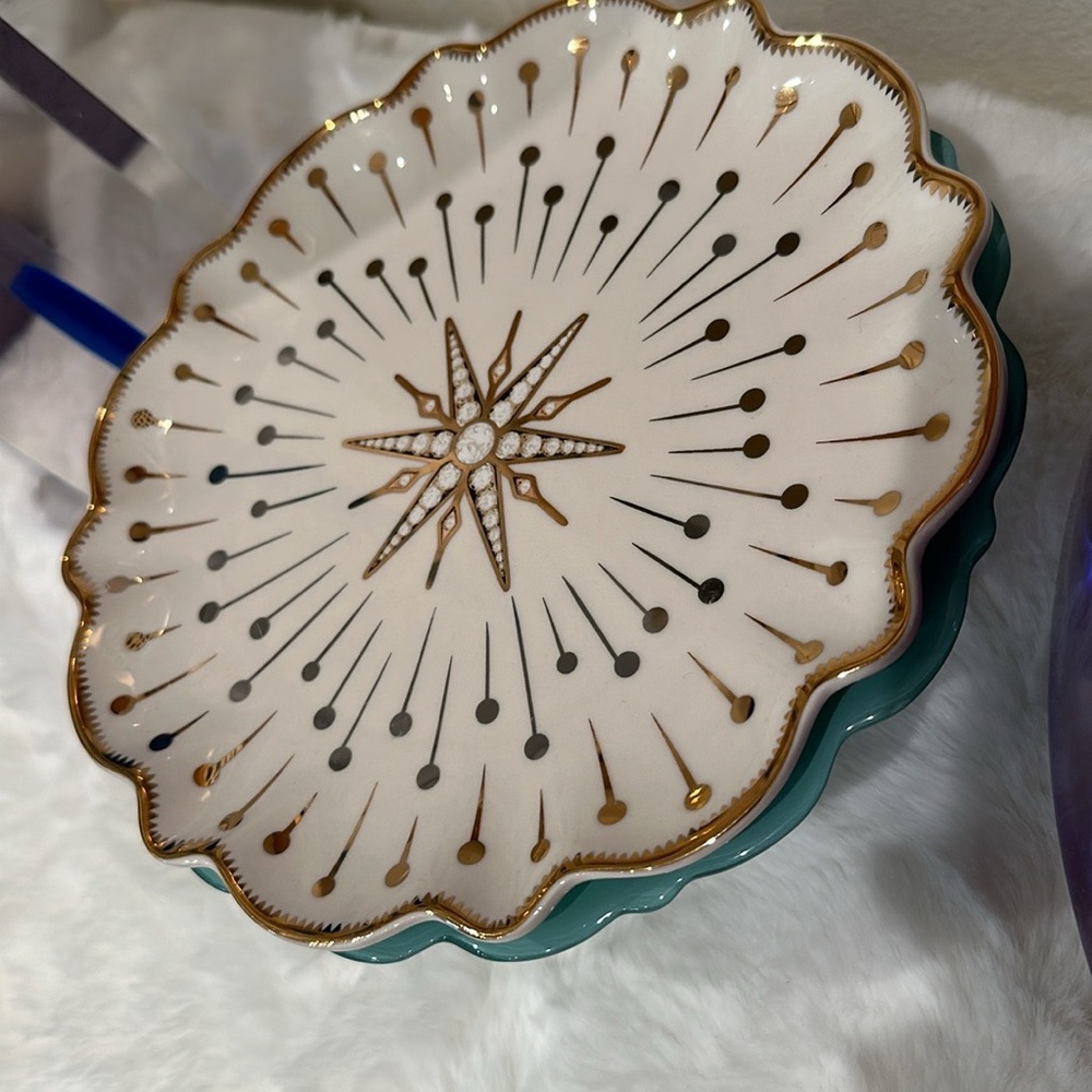 Green 24K Gold Plate Catherine Martin x Anthropologie - Picture 6 of 9